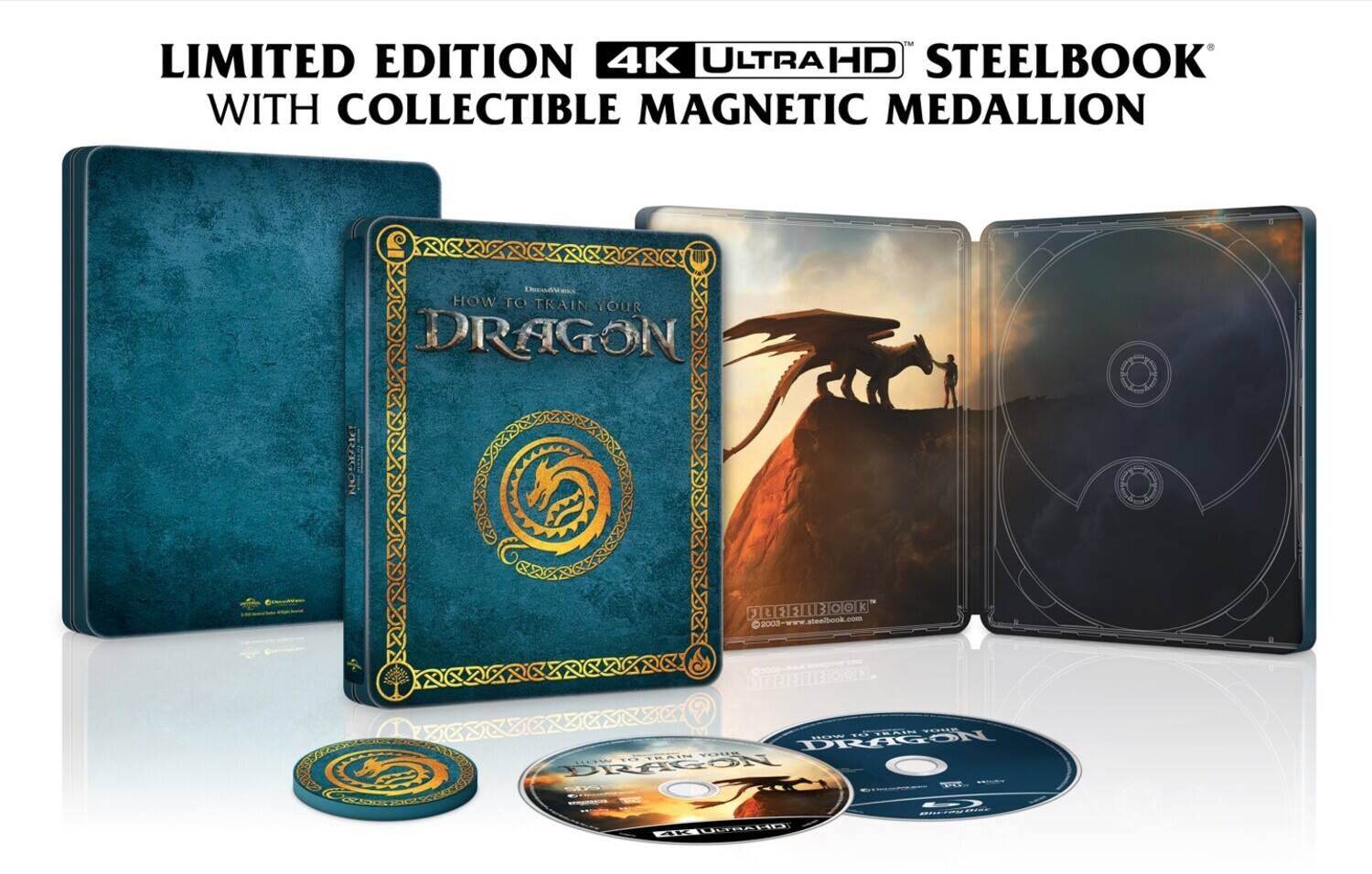 Front. How to Train Your Dragon (Steelbook)   - 4K Blu-Ray.