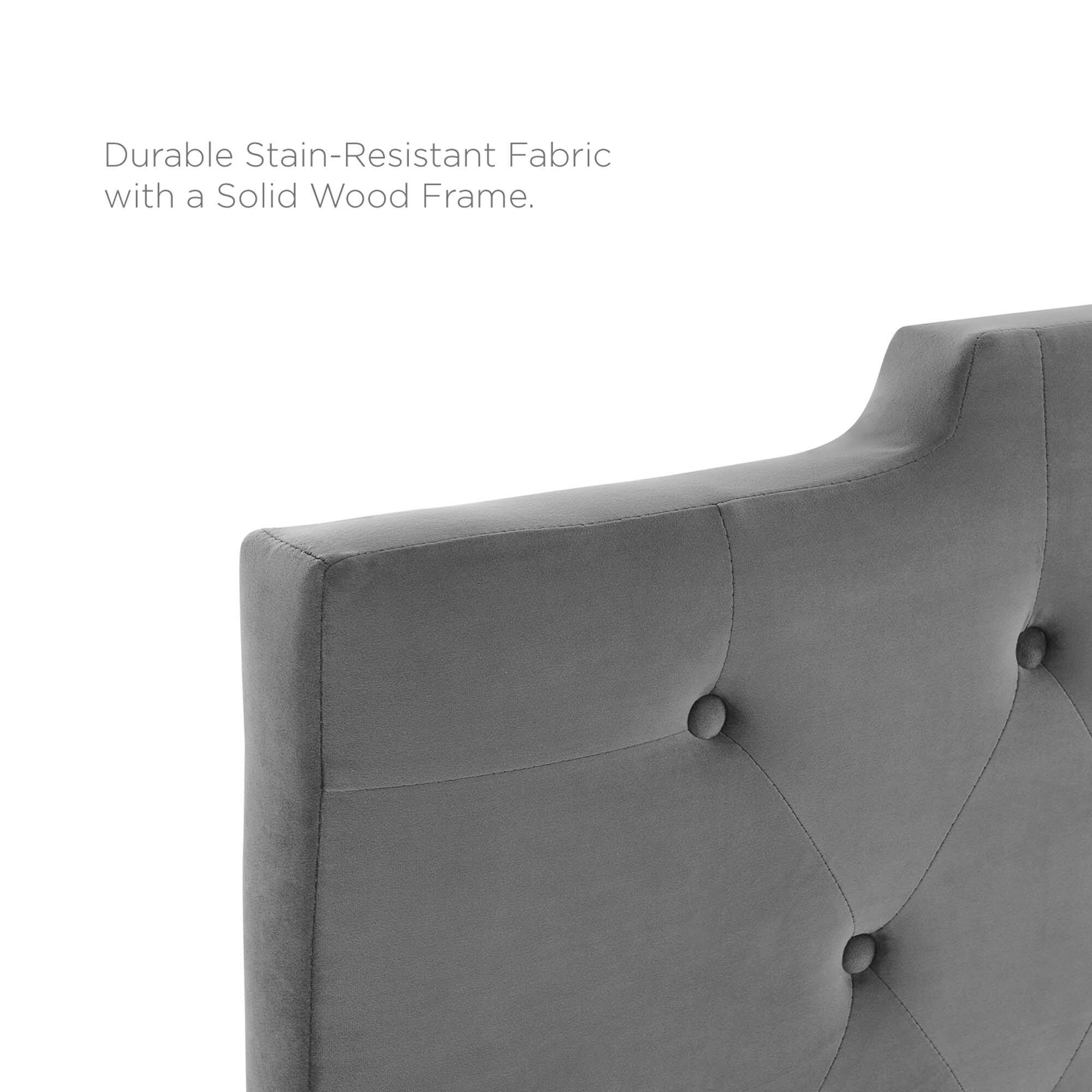 Durable Stain-Resistant Fabric with a Solid Wood Frame.