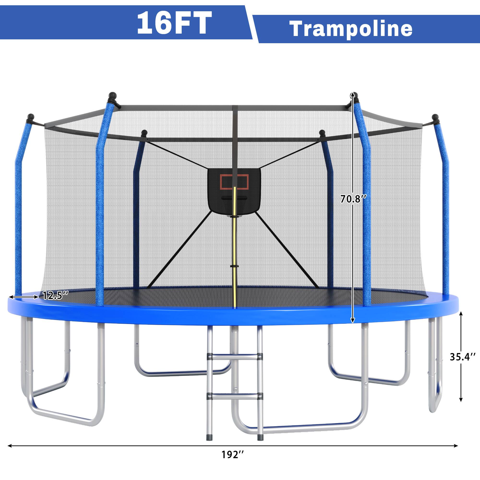 16FT Trampoline  
70.8"  
12.5"  
35.4"  
192"