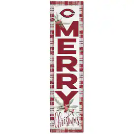 Jardine - UChicago Maroons 12'' x 48'' Outdoor Christmas Leaner - White