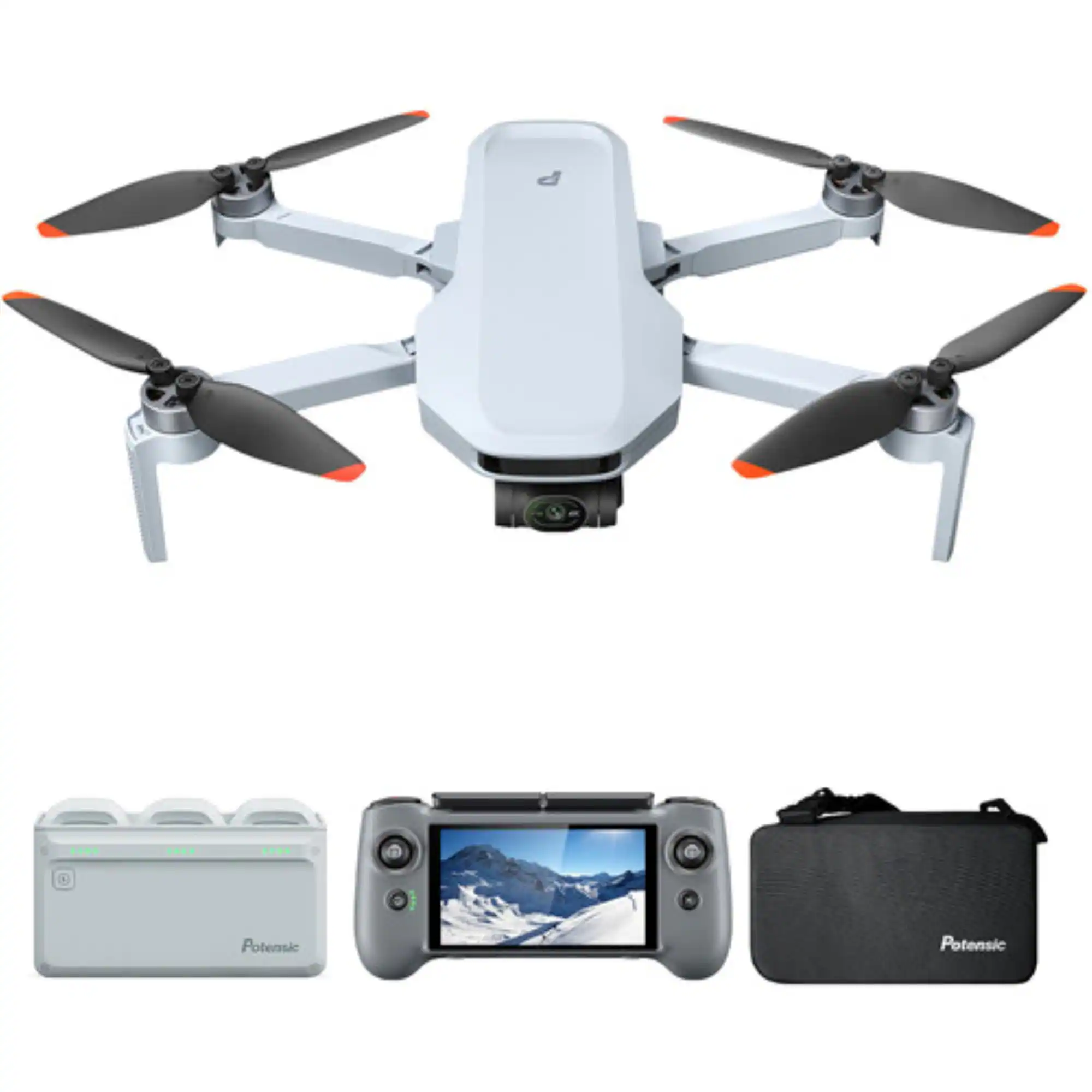 Potensic - ATOM 2 Fly More Combo Drone with Remote Controller PTD 1 - Gray