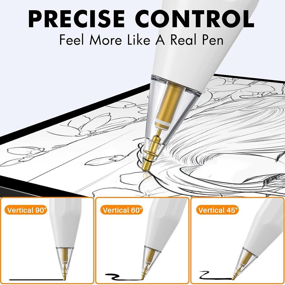 PRECISE CONTROL  
Feel More Like A Real Pen  

Vertical 90°  
Vertical 60°  
Vertical 45°
