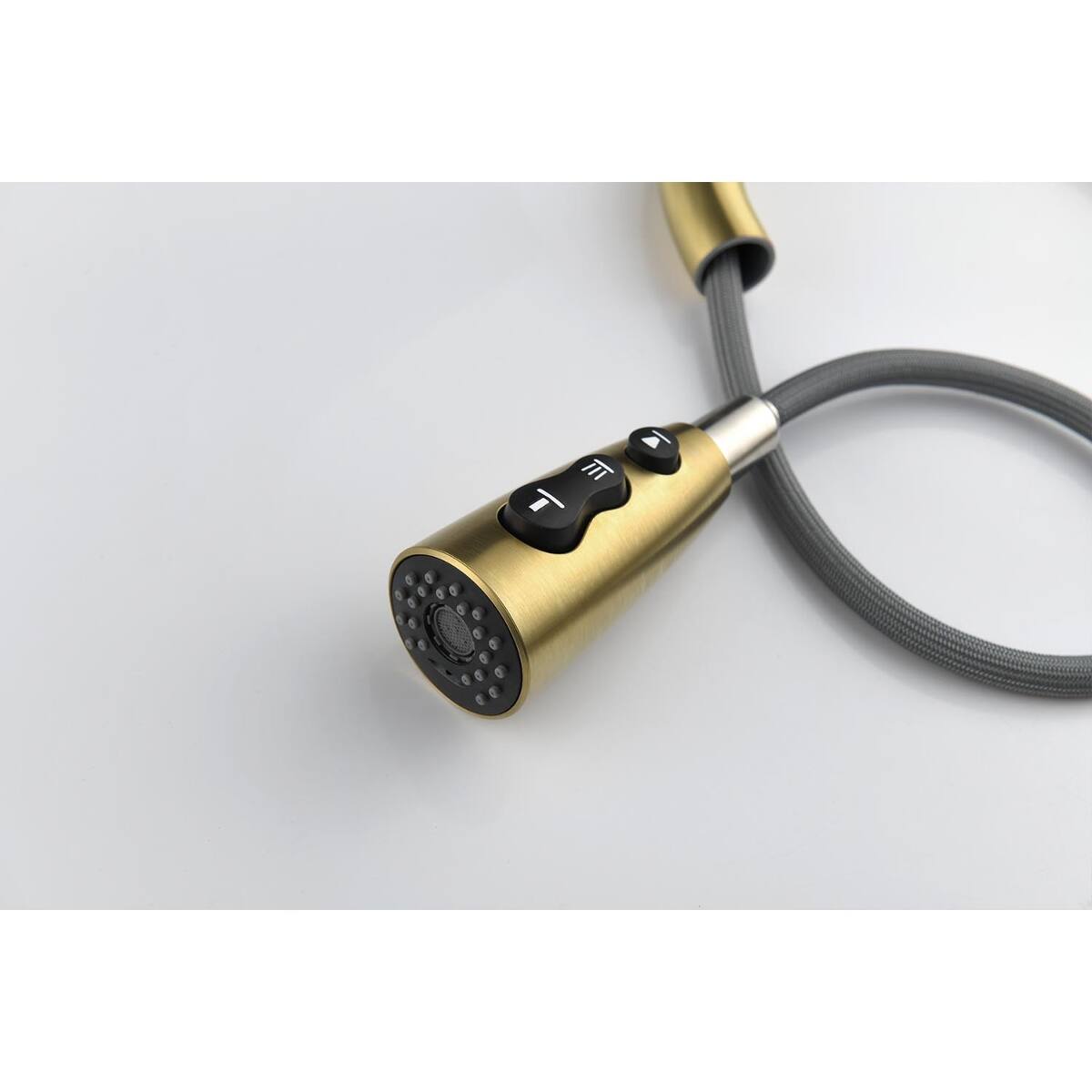 Alt View 3. Ropilly - Ropilly Pull Down Kitchen Faucet Brushed Gold Stainless Steel Single Handle Sink Faucet with Sprayer - Brushed Gold.