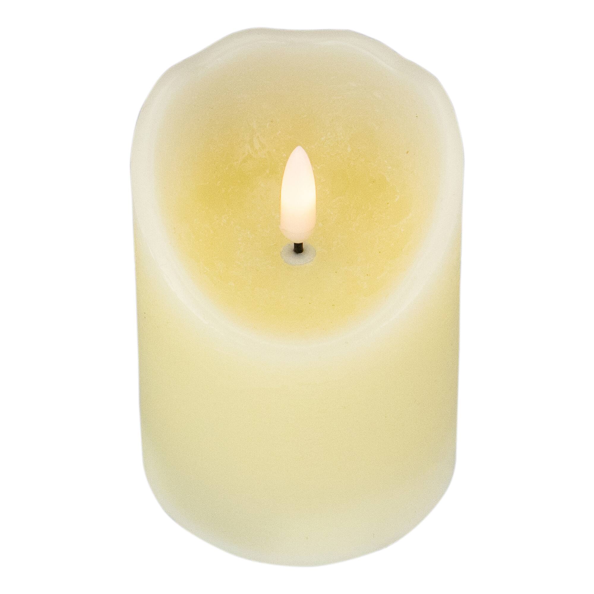 Alt View 2. Northlight - 4" Off White Flameless Battery Operated Flickering Wax LED Candle - Ivory.