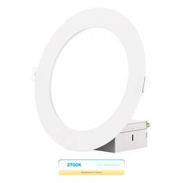 Infibrite - 6 In. Ultra-Thin Recessed LED Downlight 12W 1050LM Soft Wet Rated, Triac Dimmable 12-Pack - White