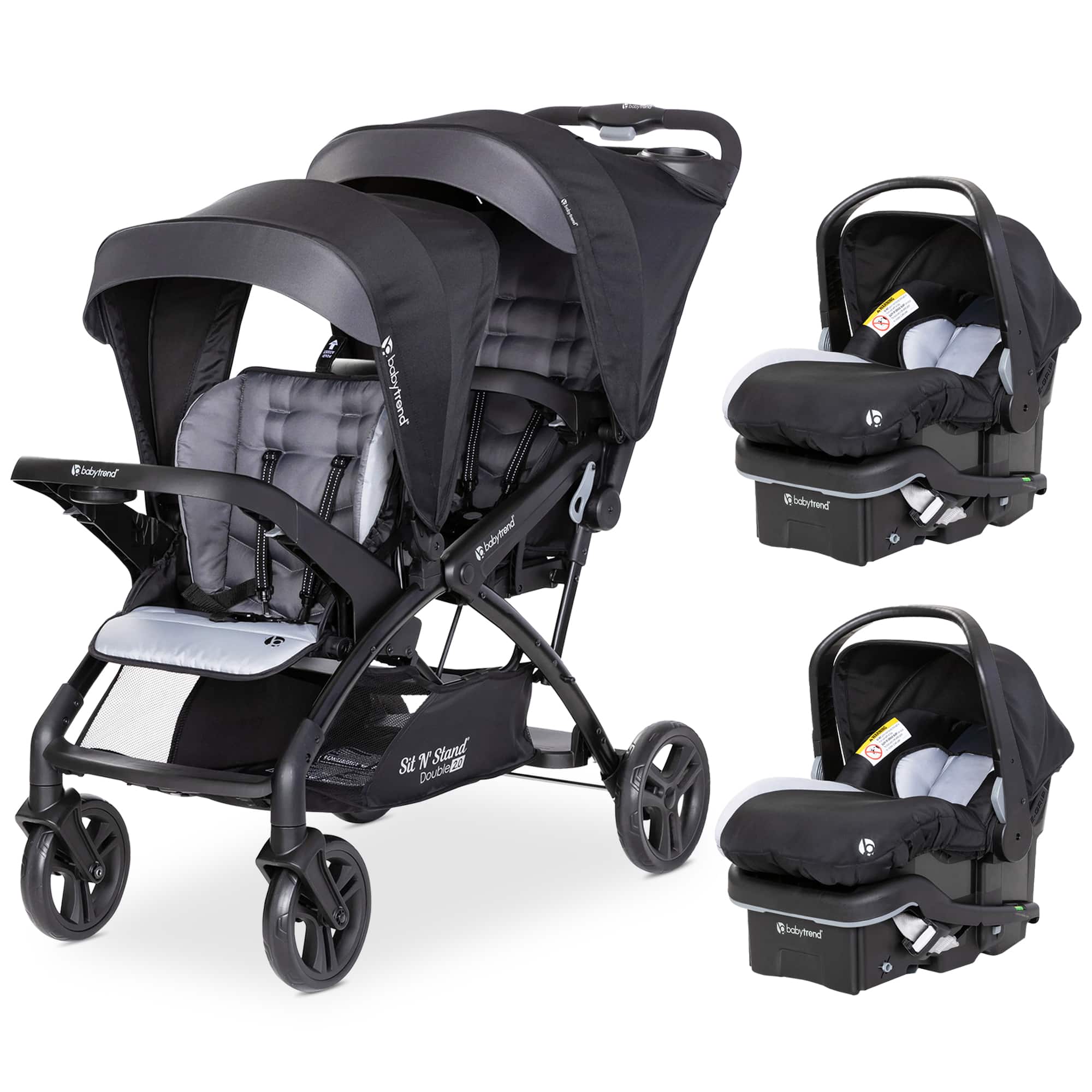 Baby Trend - Sit N' Stand Double Stroller with EZ-Lift Car Seat (2 Pack), Stormy price history on PriceWatchPro
