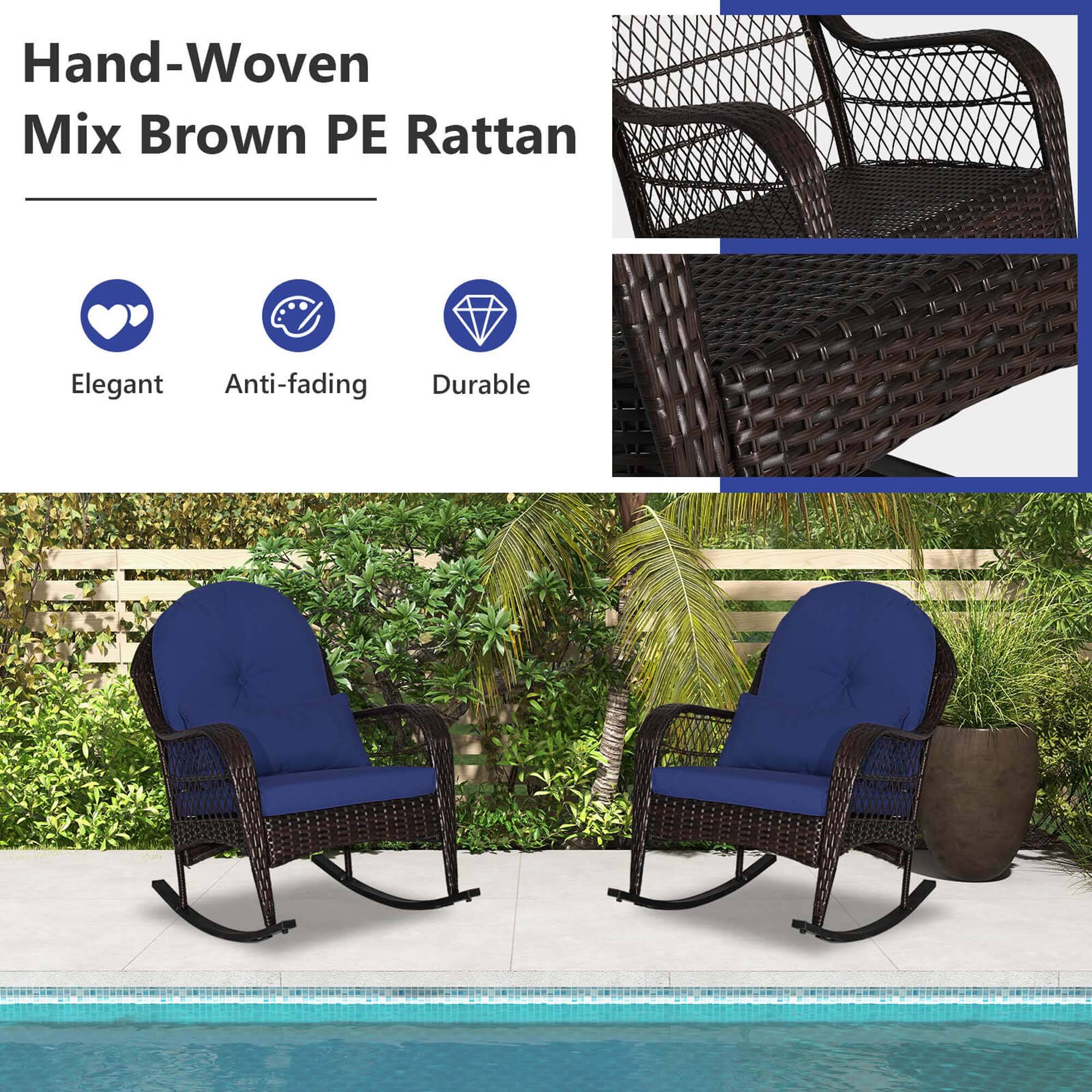 Hand-Woven Mix Brown PE Rattan: Elegant, Anti-fading, Durable