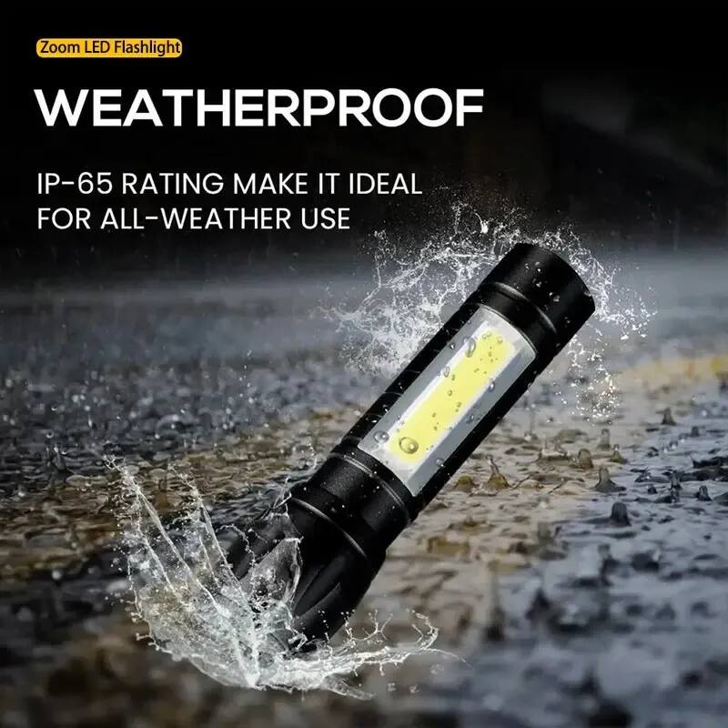Zoom LED Flashlight

WEATHERPROOF

IP-65 RATING MAKE IT IDEAL FOR ALL-WEATHER USE