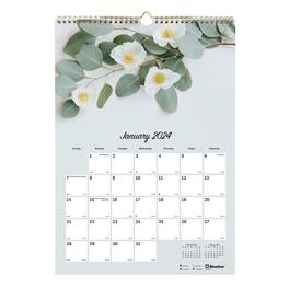 Blueline - Romantic Wall Calendar Floral Photography 12 x 17 White Multicolor Sheets 12 Month Jan to Dec 2026