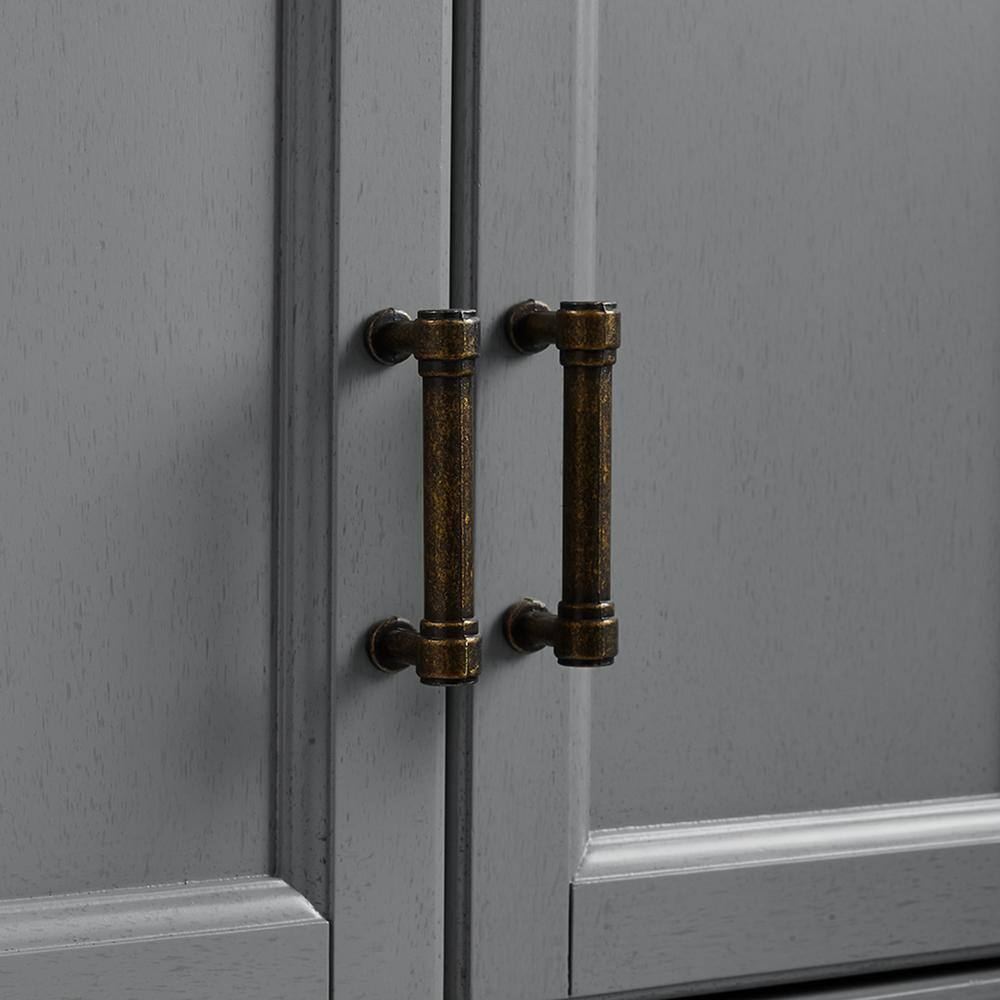 Alt View 10. Crosley Furniture - Tara 3-Piece Kitchen Storage Pantry Set - Pantry & 2 Linen Cabinets - Distressed Gray.