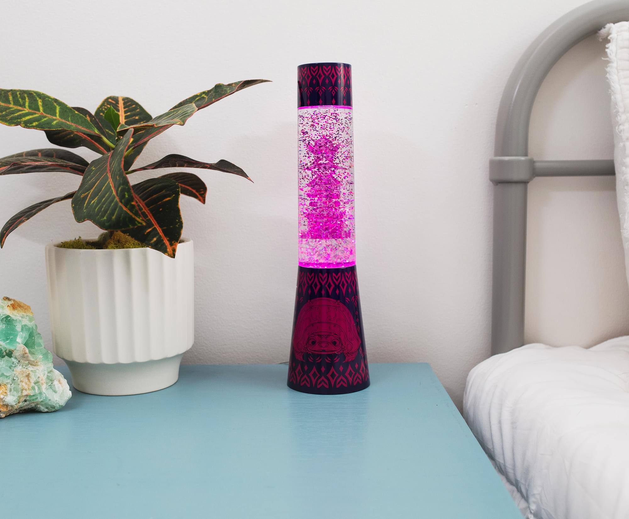 Alt View 3. Ukonic - Disney Raya and the Last Dragon Ongi Glitter Motion Mood Light | 13 Inches Tall - Fuchsia.