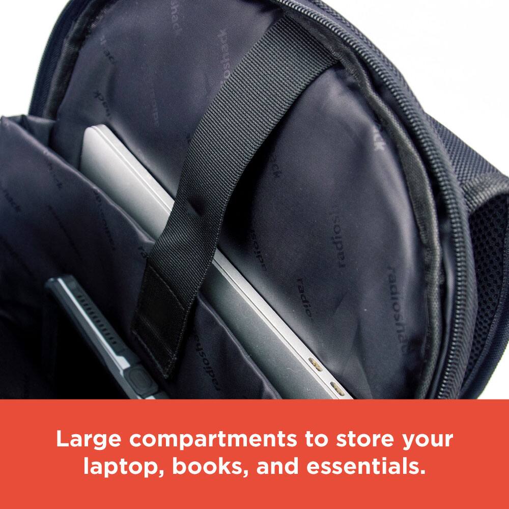 Large compartments to store your laptop, books, and essentials.