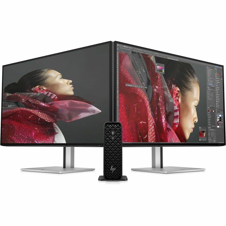 Alt View 1. HP - HP Z2 Mini G1i Workstation - Intel Core Ultra 7 265 - 32 GB - 1 TB SSD - Mini PC - Black - Intel W880 Chip - Windows 11 - Black.