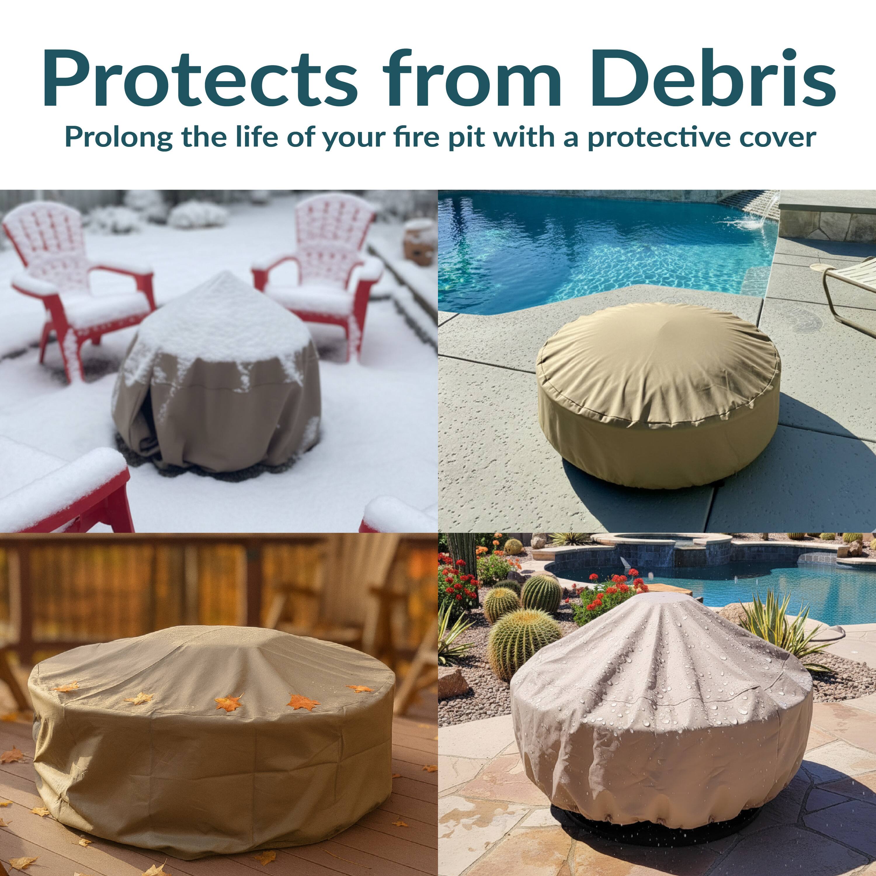 Protects from Debris  
Prolong the life of your fire pit with a protective cover