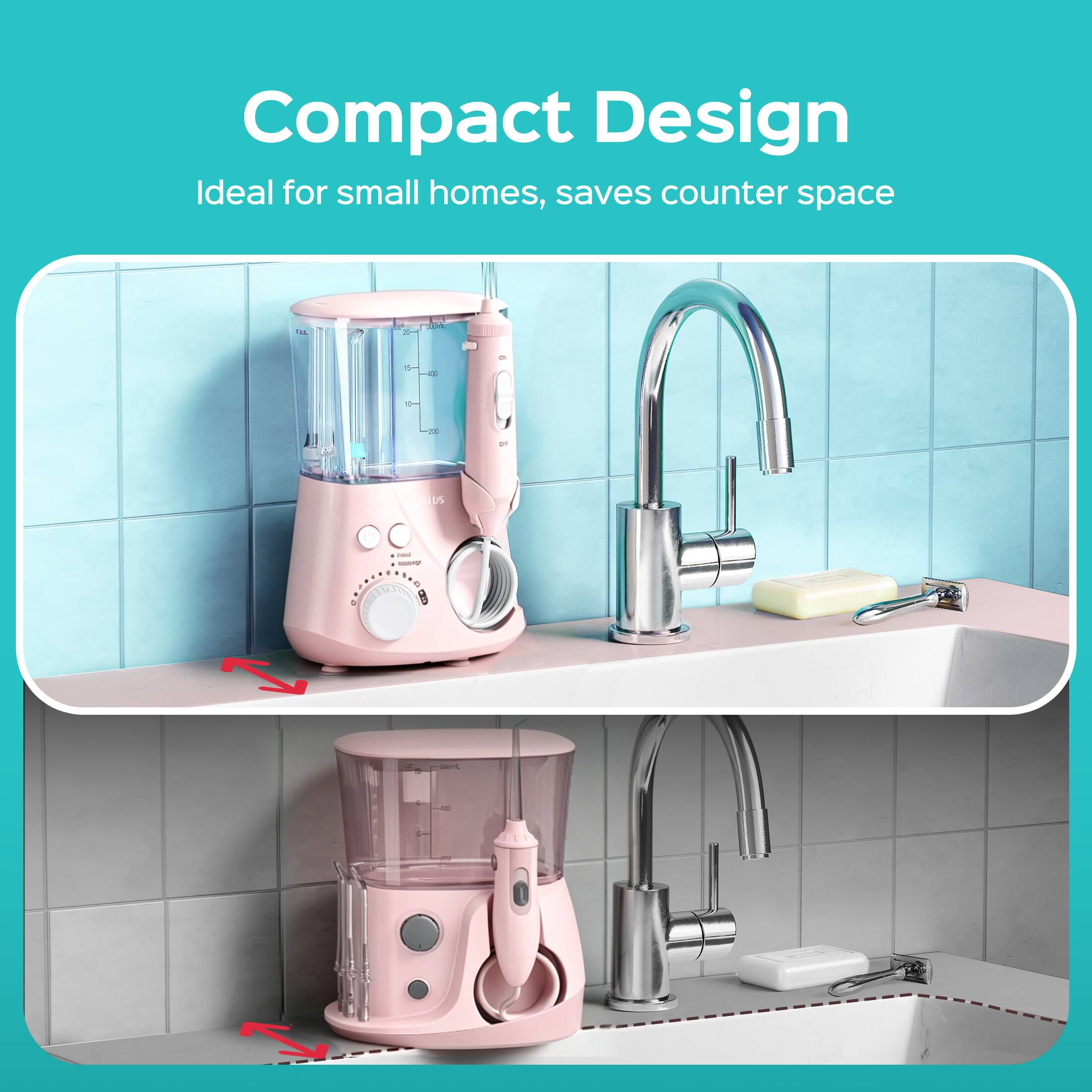 Compact Design  
Ideal for small homes, saves counter space