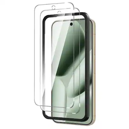 Front. SaharaCase - Ultra-Strong Tempered Glass with Alignment Tool for Google Pixel 10 Pro XL (2-Pack) - Clear.