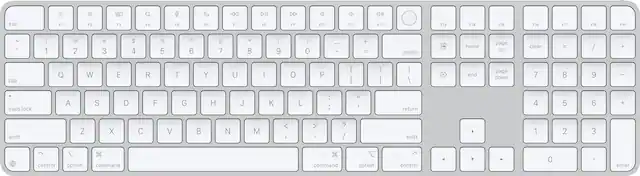 The text on the image is a list of keys on a keyboard. The keys are grouped as follows:
1. Function keys (F1 to F12)
2. Numeric keys (0 to 9)
3. Alphanumeric keys (A to Z, a to z)
4. Modifier keys (control, shift, and command)
5. Navigation keys (up, down, left, and right)
6. Punctuation keys (including the period, comma, and semicolon)
7. Numeric keypad keys (including the number sign, arrow keys, and the clear key)
The image shows a close-up view of a keyboard, highlighting the various keys and their arrangement.