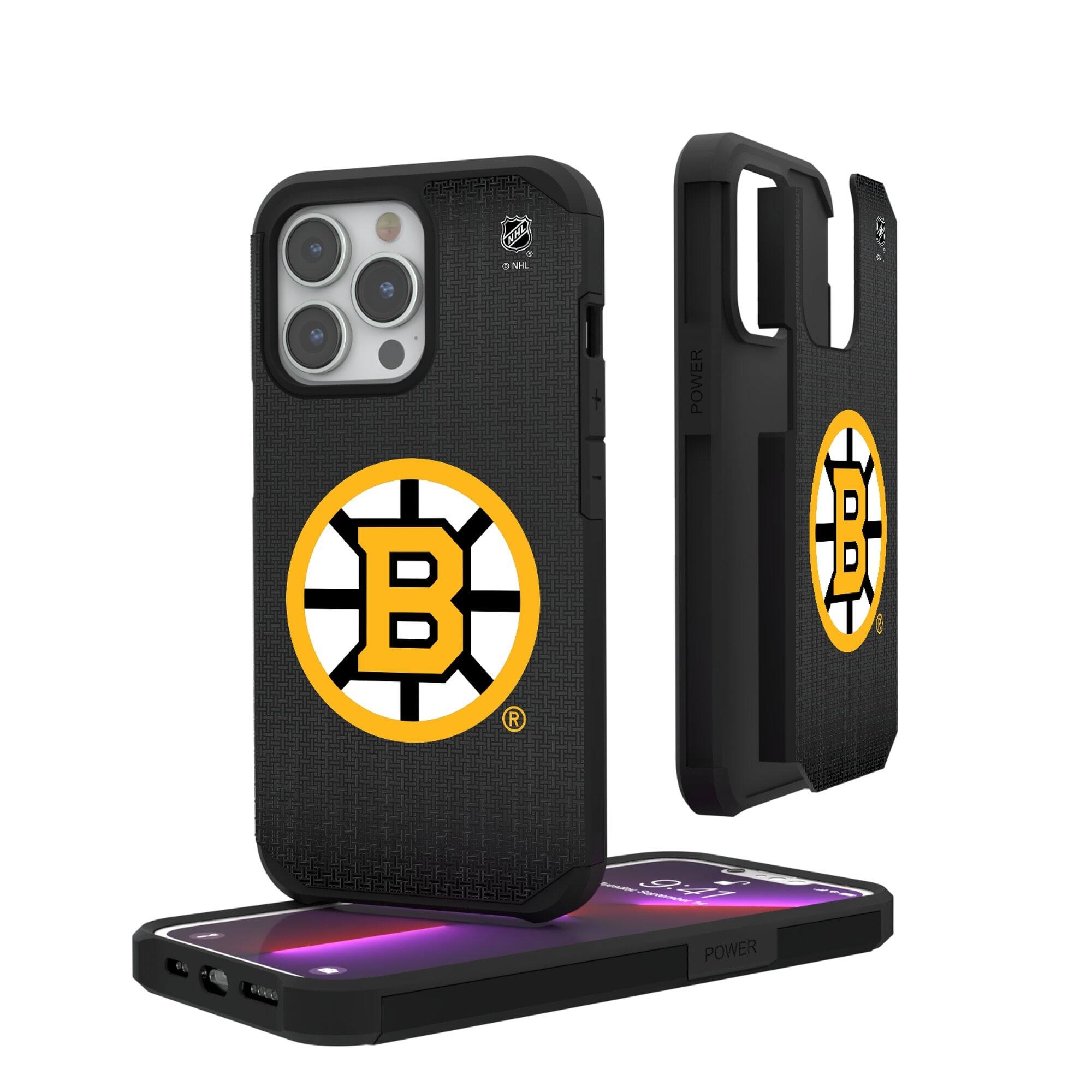 Keyscaper - NHL - Boston Bruins - Linen Logo iPhone Rugged Case - 14 Plus - Black price history on PriceWatchPro