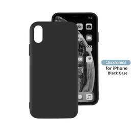 Qixxronics - Mobile Phone Cover for iPhone XR Silicone Case Shock-Absorbent Protective Phone Cover - Black