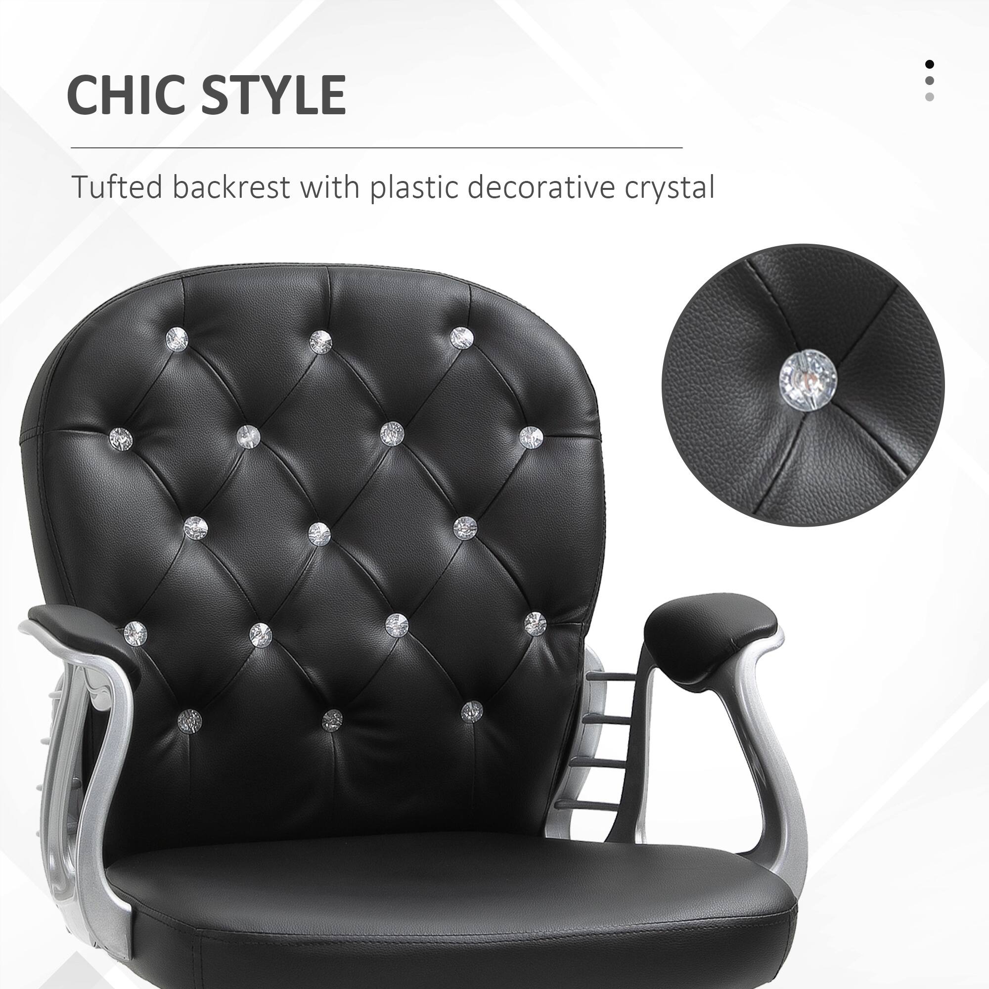 CHIC STYLE
Tufted backrest with plastic decorative crystal