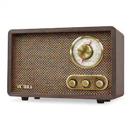 Victrola - Retro Wood Bluetooth AM/FM Radio - Espresso