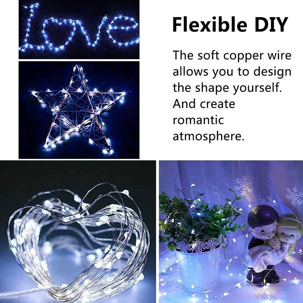 Flexible DIY

The soft copper wire allows you to design the shape yourself. And create romantic atmosphere.