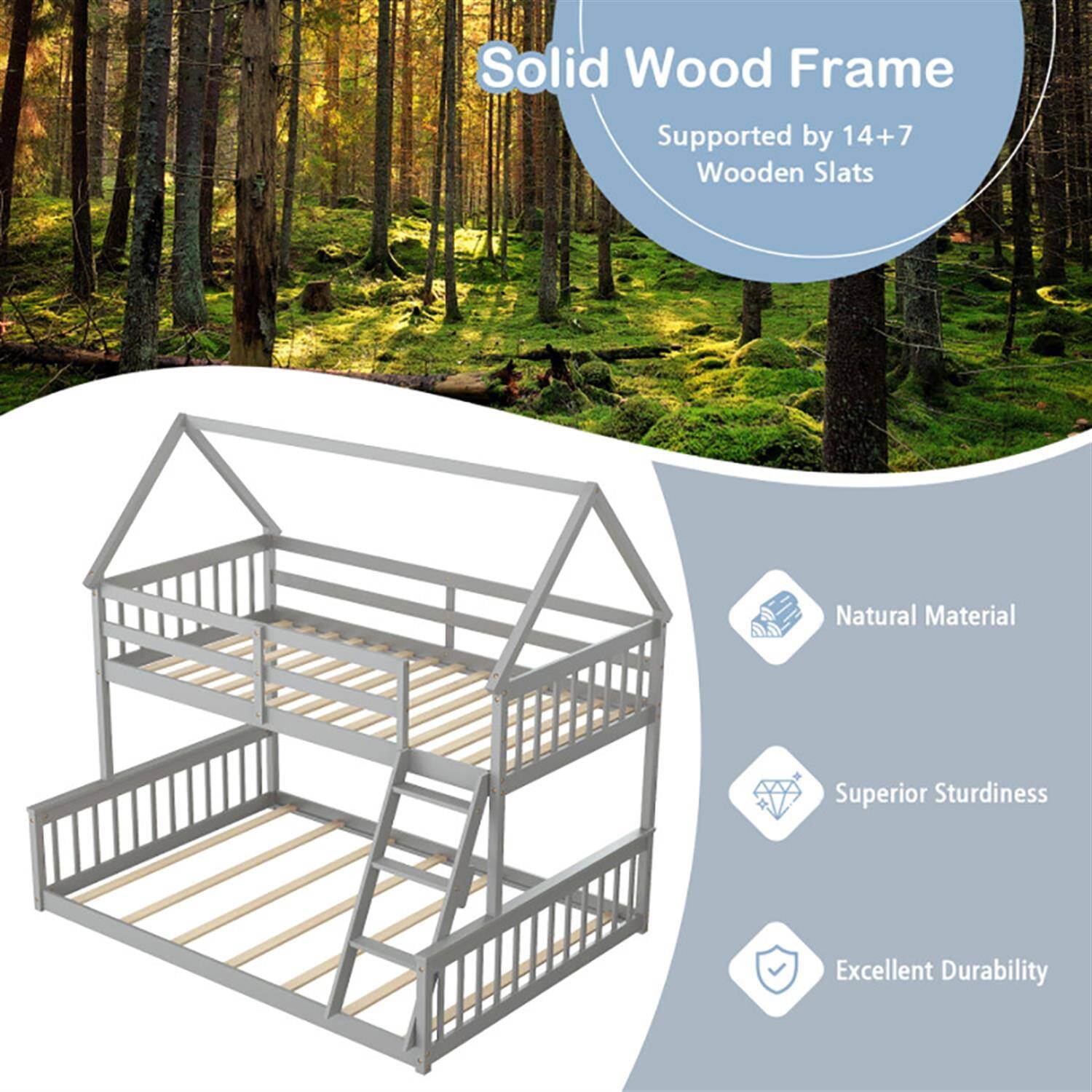 Solid Wood Frame  
Supported by 14+7 Wooden Slats  

Natural Material  
Superior Sturdiness  
Excellent Durability