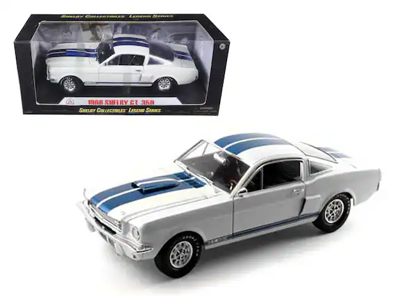 SHELBY COLLECTIBLES LEGEND SERIES
1966 SHARBY GT 350
SHELBY COLLECTIBLES LEGEND SERIES
WARNING: CHOKING HAZARD - Small parts. Not for children under 3 years.