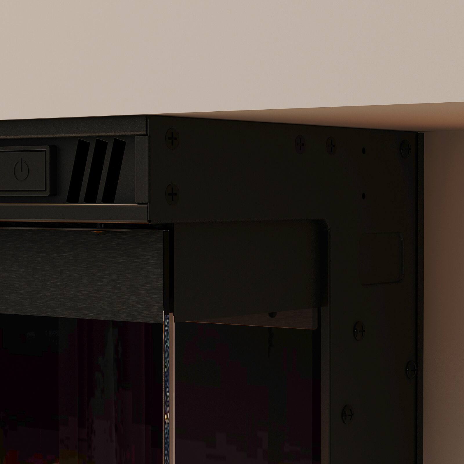 Alt View 8. FUFU&GAGA - 50" 3-Sided Holographic Electric Fireplace with WiFi App Control 12 Flame Colors Timer & Dual Heat Settings - Black.