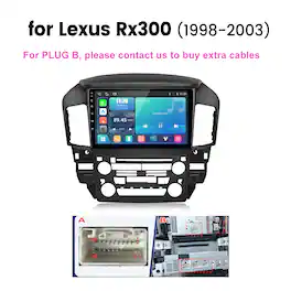 Junsun - Linux System carplay Android auto Mirror Link For 1998-2003 Lexus Rx300 XU10 Car Stereo Radio GPS Navi WIFI BT RDS FM - Black