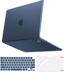mosiso - MacBook Air 15-inch 3-in-1 Hard Shell Case Kit A3448 A3241 A3114 A2941 - Midnight Clear