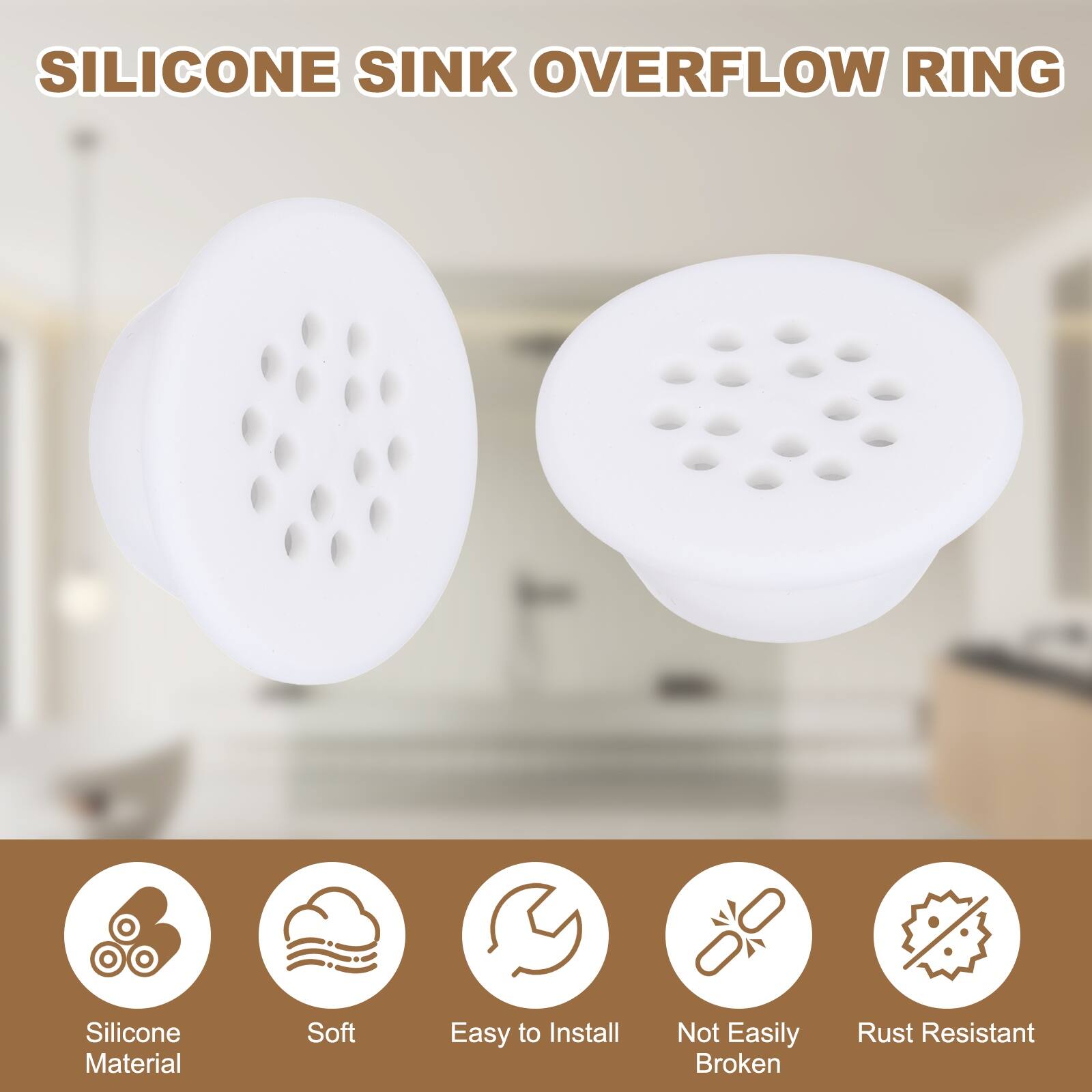 SILICONE SINK OVERFLOW RING

Silicone Material
Soft
Easy to Install
Not Easily Broken
Rust Resistant
