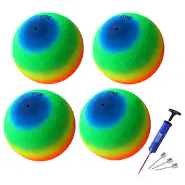 GSE Games & Sports Expert - Playground Balls,Kickball, Bouncy Dodge Ball,Handball for Indoor and Outdoor4 Pack, 8.5-inch) - RAINBOW