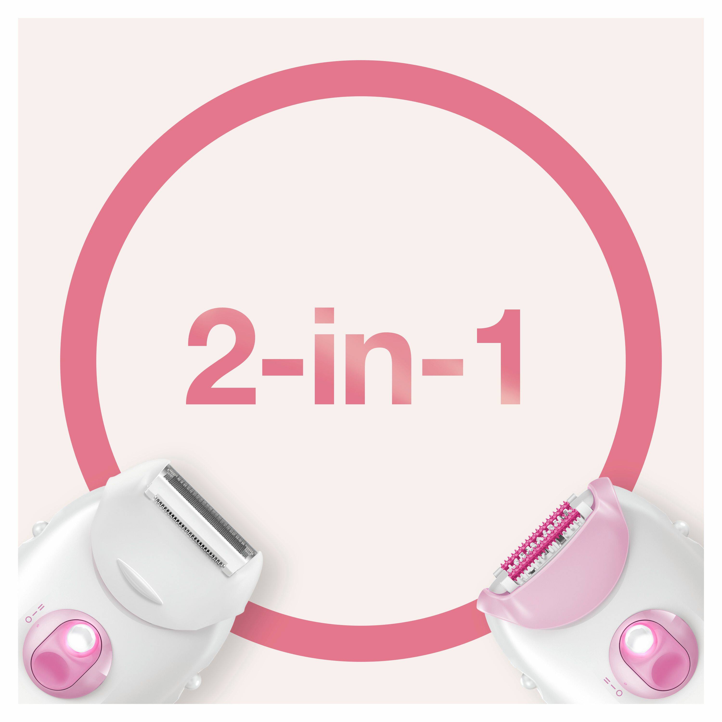 Alt View 13. Braun - Braun Silk-épil 3, Epilator for Women for Long-Lasting Hair Removal, White/Pink - White/Pink.