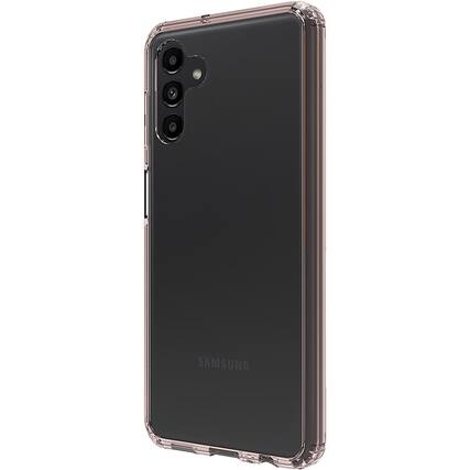 Left. SaharaCase - Hybrid-Flex Hard Shell Case for Samsung Galaxy A13 5G - Clear/Rose Gold.