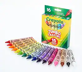 Crayola - Jumbo Crayons, 16/Pack (52-0390) - Assorted Colors