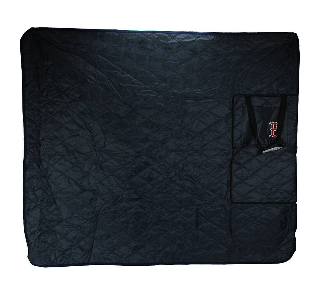 Alt View 2. Northwest - Boston Red Sox Zip Up Travel Throw Blanket Stadium Cushion - Blue.