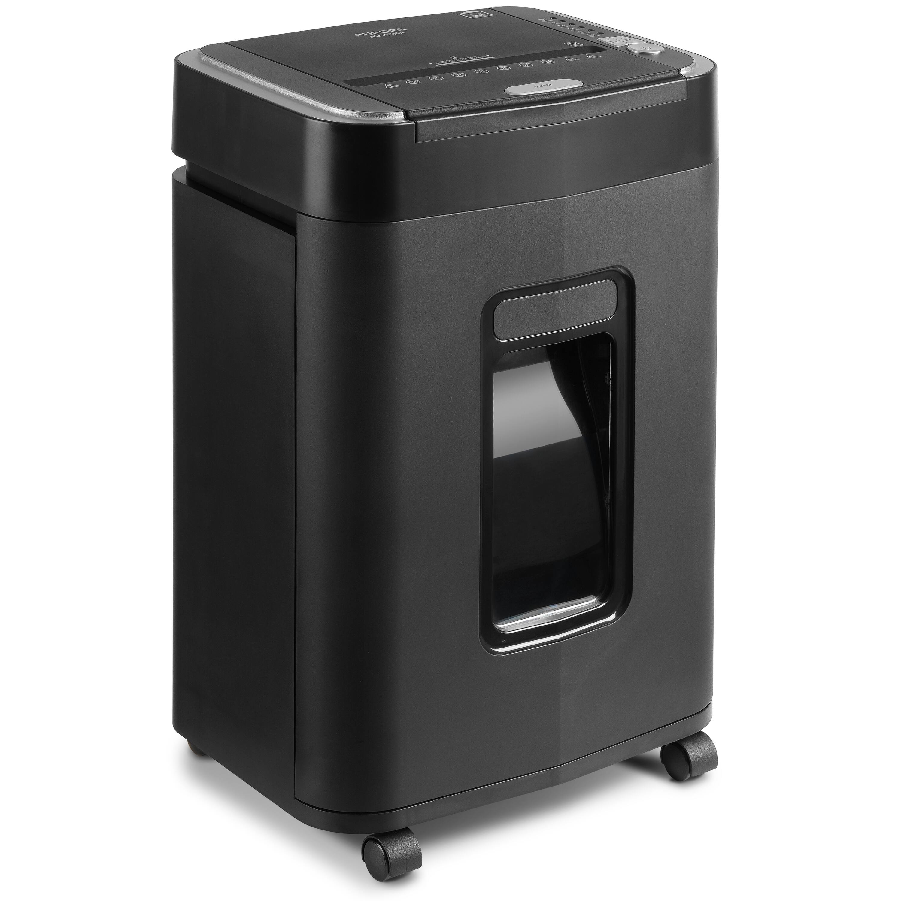 Left. Aurora - Aurora AU155MA Professional Grade 150-Sheet Auto Feed Micro-Cut Paper Shredder / 60 Minutes Continuous Run Time - Black.