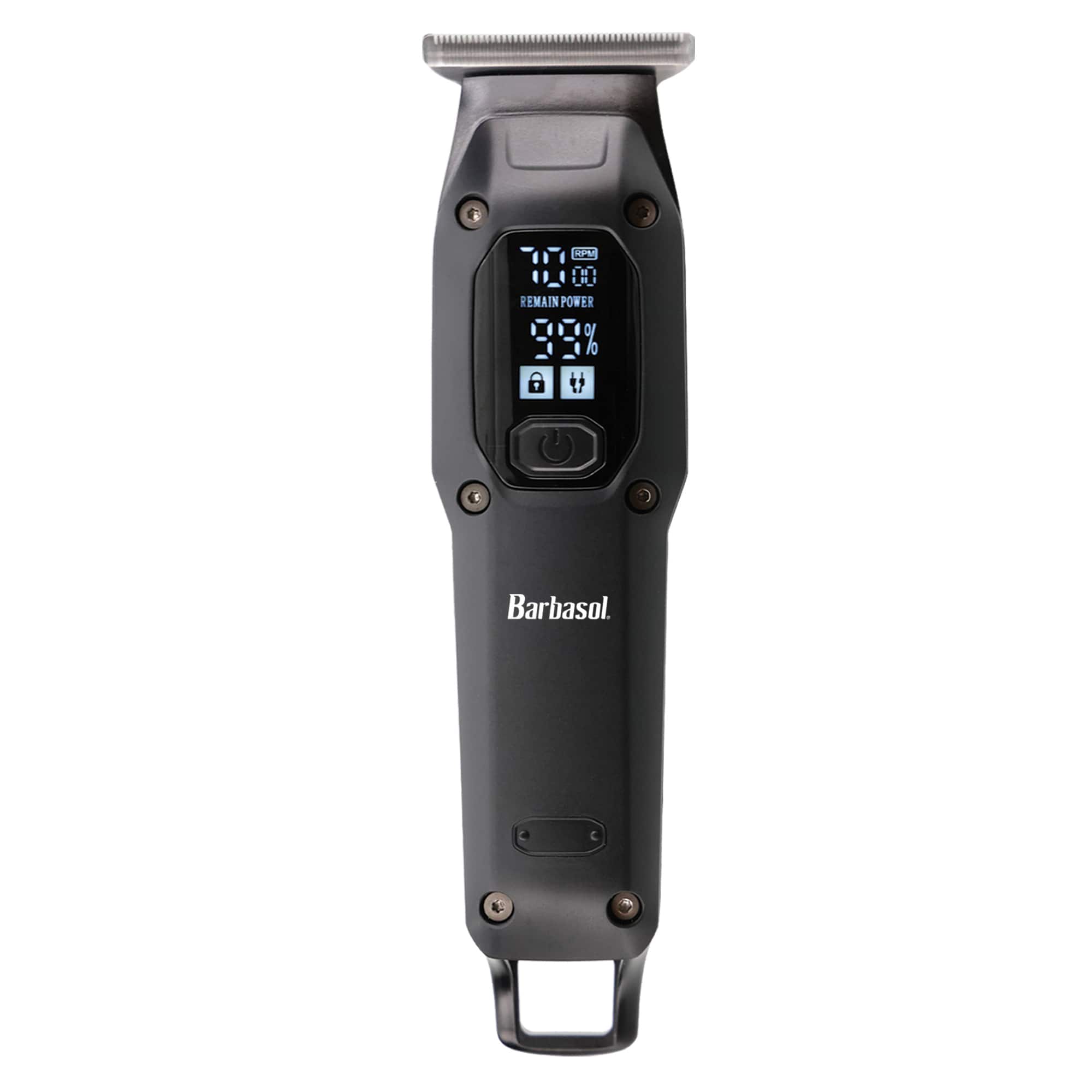 Barbasol - Rechargeable Wet & Dry Rotary Electric Shaver for Men with LCD Display - Blue