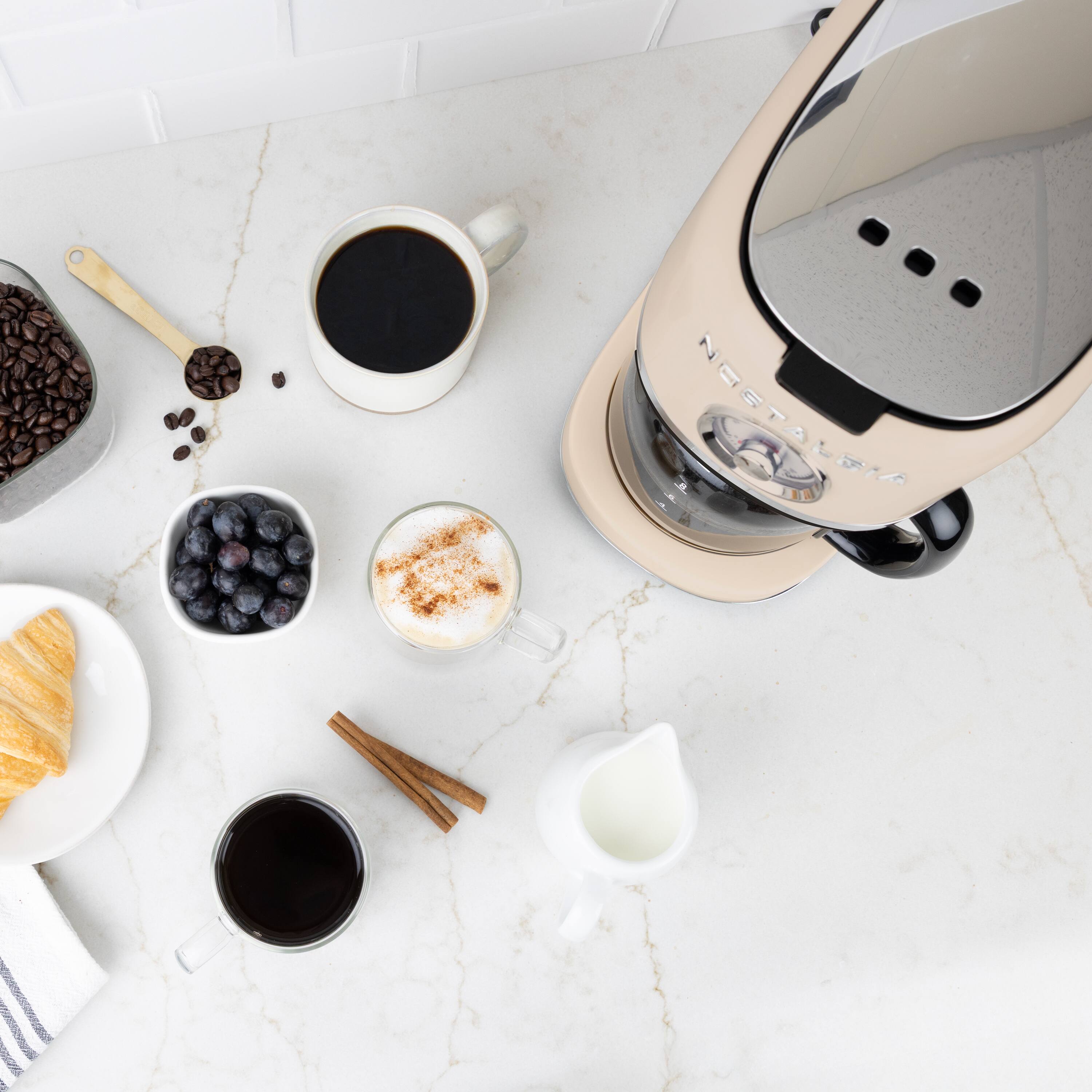 Alt View 1. Nostalgia - Classic Retro 10 Cup Coffee Maker - Oatmeal.