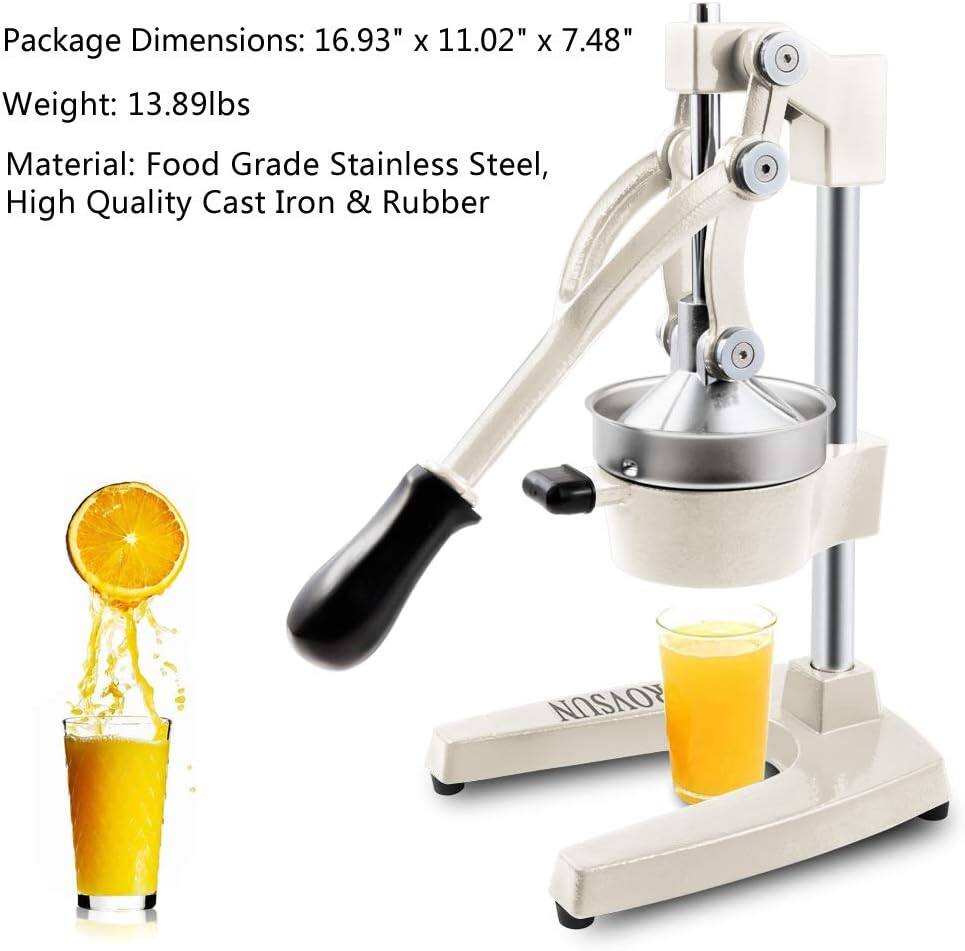 Package Dimensions: 16.93" x 11.02" x 7.48"  
Weight: 13.89lbs  
Material: Food Grade Stainless Steel, High Quality Cast Iron & Rubber