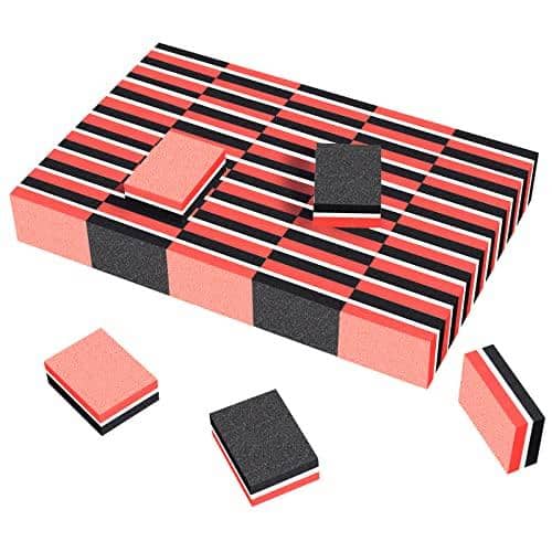 Stylel Star - Buffer Block File 100 180 Grit Mini Buffers Sponge Double Sided Nails Manicure Tools 50Pcs Pink Purple Gritbuffers
