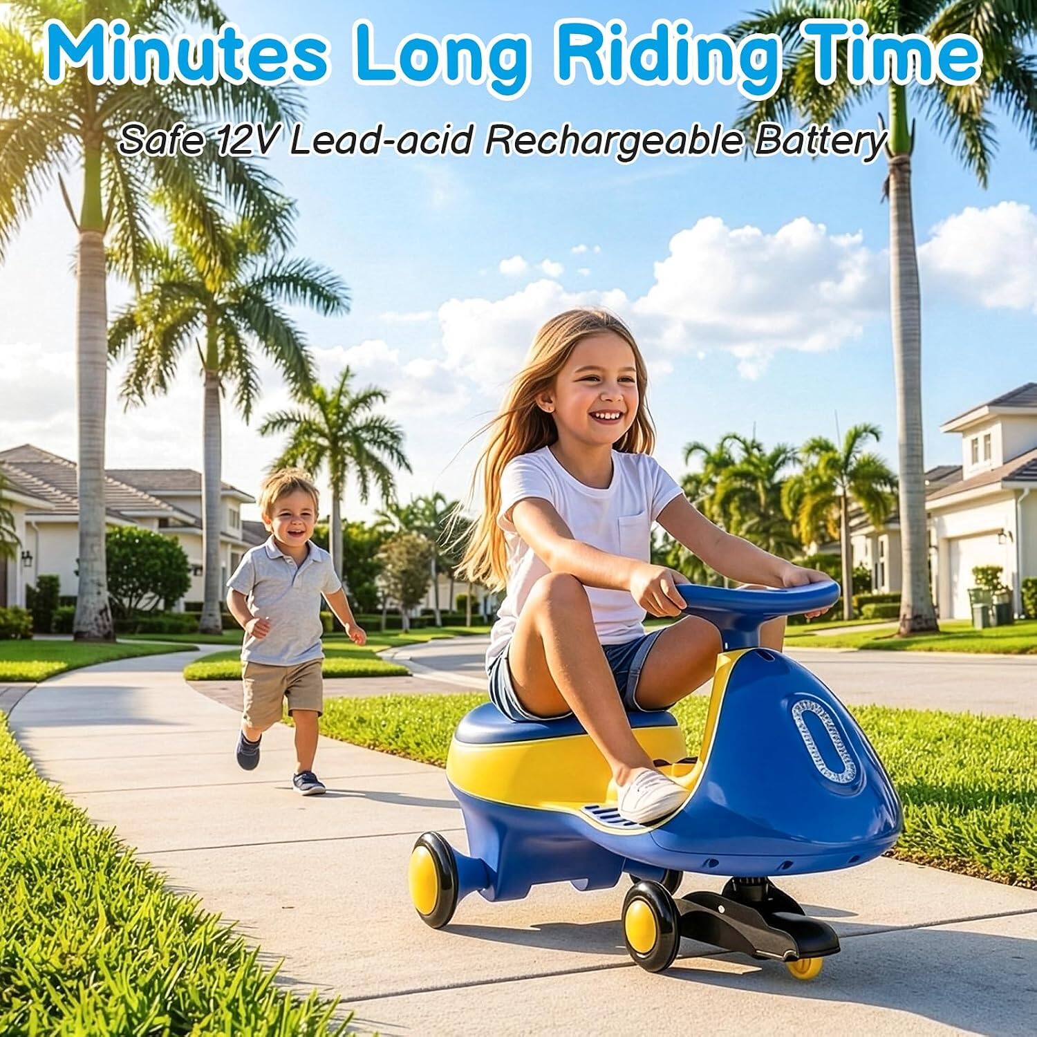 Minutes Long Riding Time  
Safe 12V Lead-acid Rechargeable Battery
