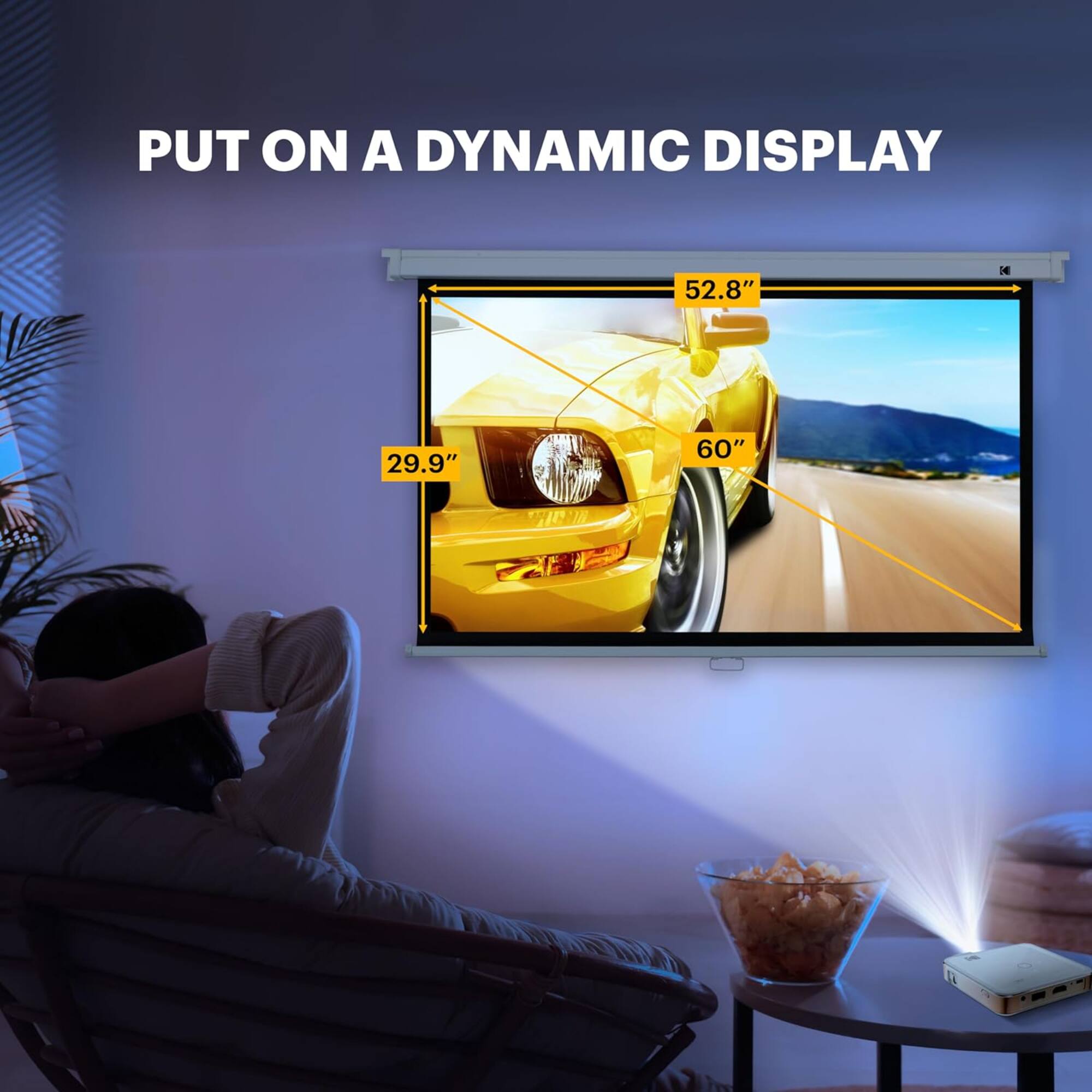 PUT ON A DYNAMIC DISPLAY 52.8" 29.9" 60"
