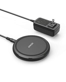 Anker - Refurbished Excellent - WIRELESS CHARGER POWERWAVE II PAD QI-CERTIFIED 15W MAX B2519 - BLACK