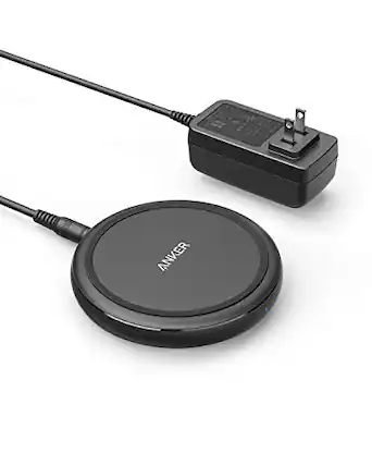 Front. Anker - ANKER WIRELESS CHARGER POWERWAVE II PAD QI-CERTIFIED 15W MAX B2519 - BLACK.