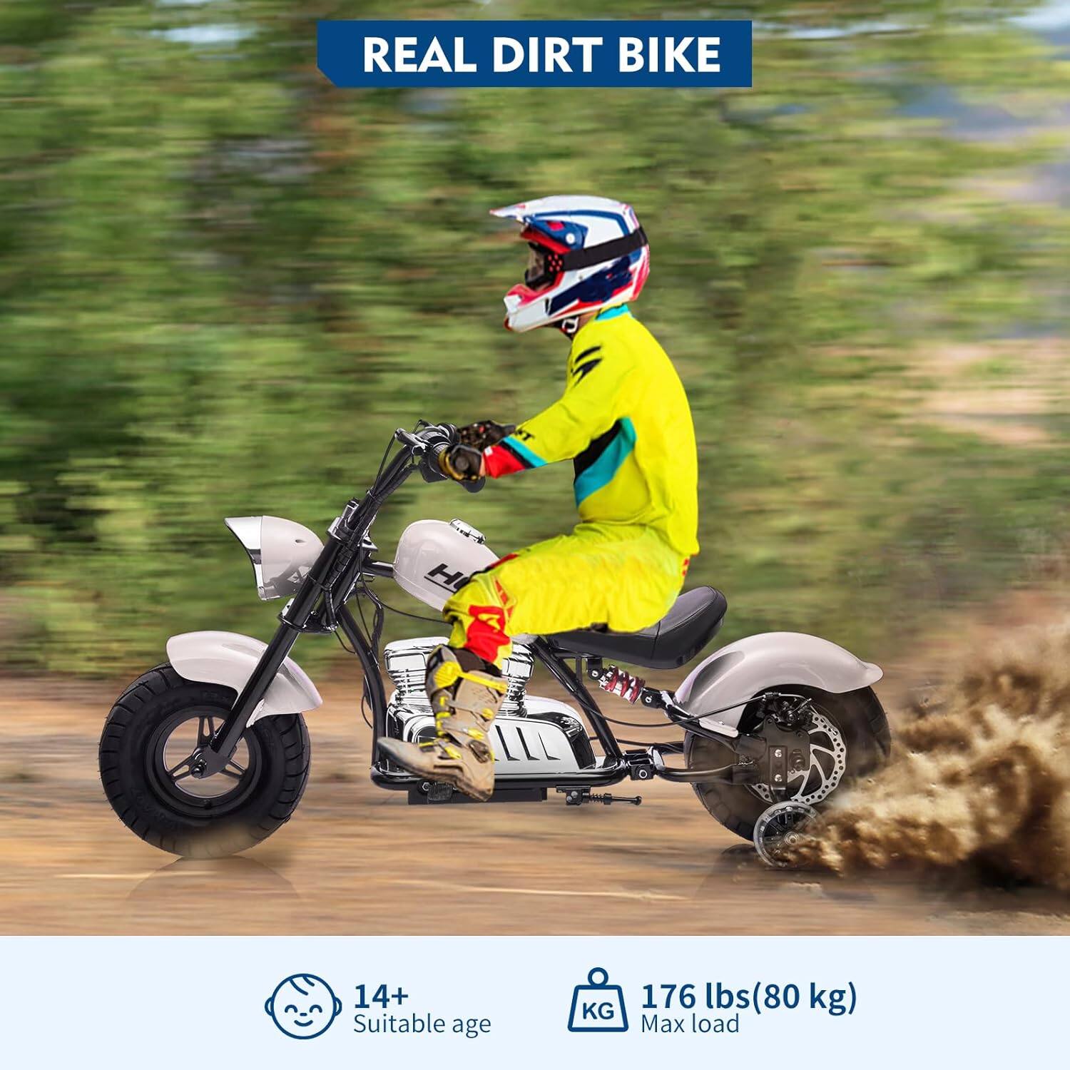 REAL DIRT BIKE

14+ Suitable age

176 lbs (80 kg) Max load