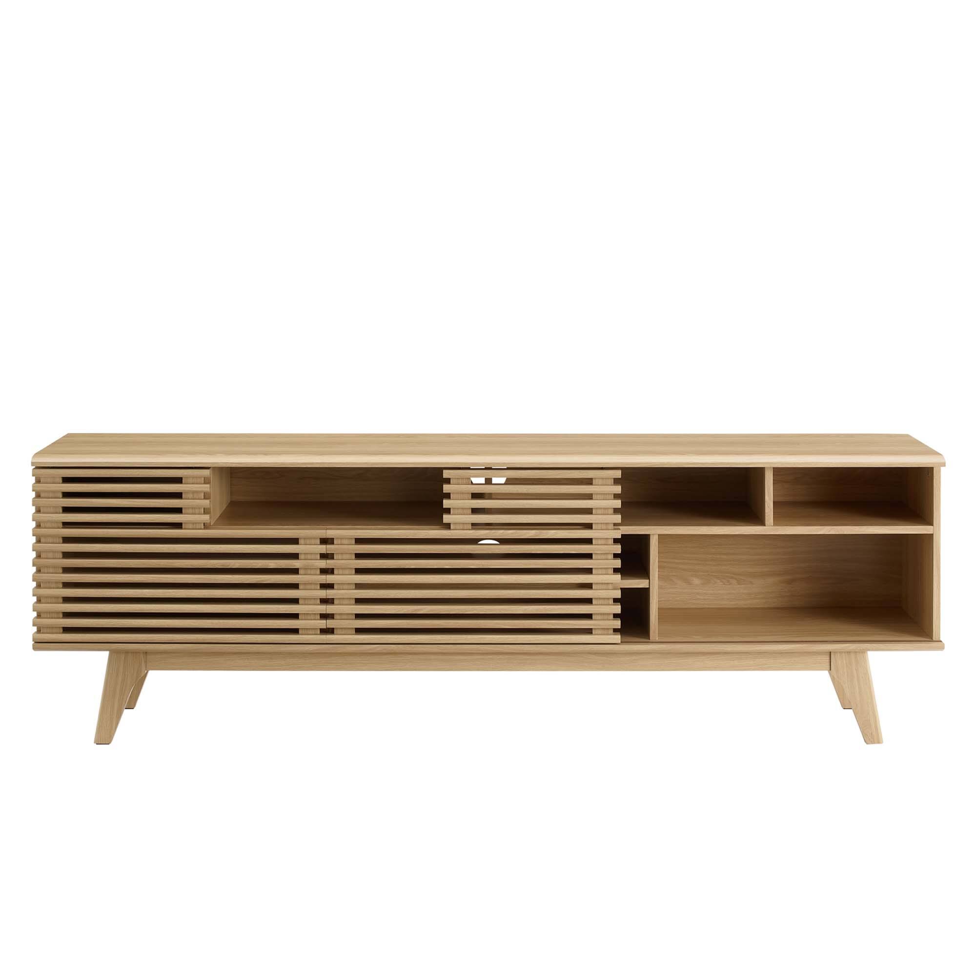 Alt View 2. Modway - Render 71" Media Console TV Stand by Modway - Oak.