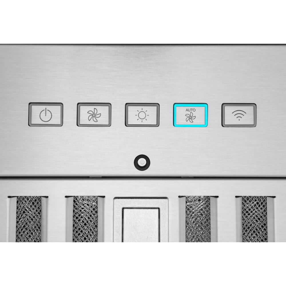 Alt View 4. Broan - Broan Elite 21-Inch Custom Range Hood Power Pack Insert, with Smart Sense - Stainless Steel.