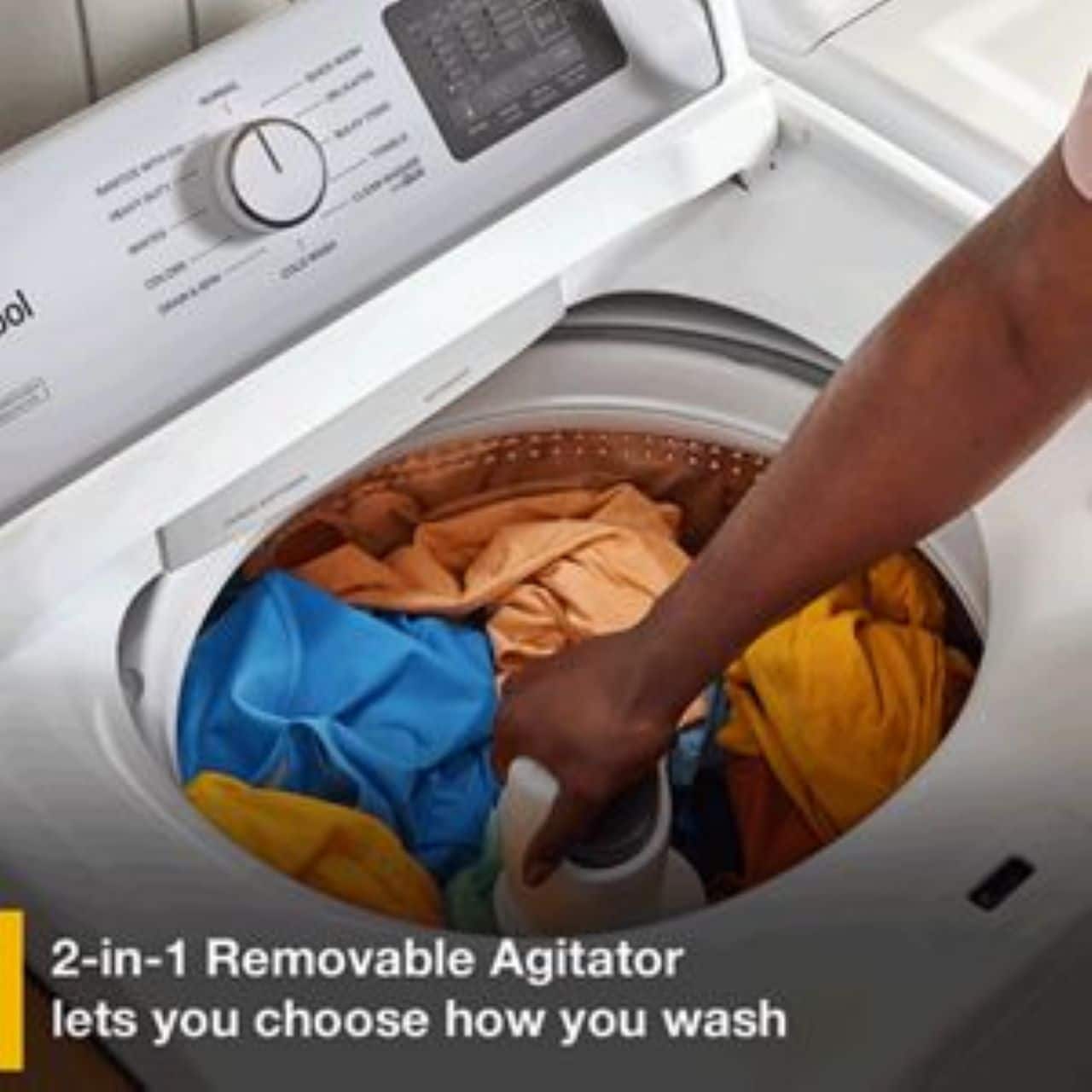 2-in-1 Removable Agitator lets you choose how you wash